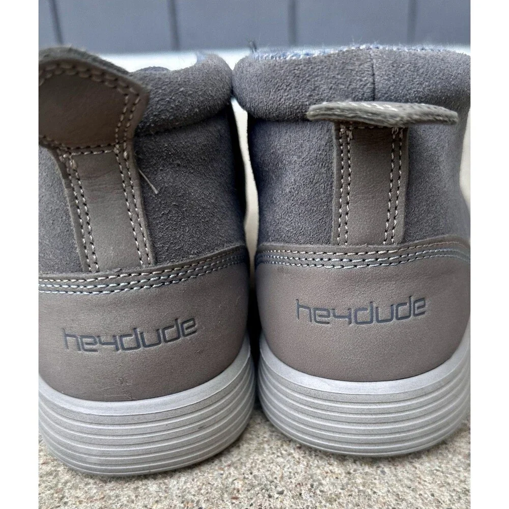 Hey Dude Jo Suede Men’s Size 12 Shadow Grey Chukka Boots Casual Shoes